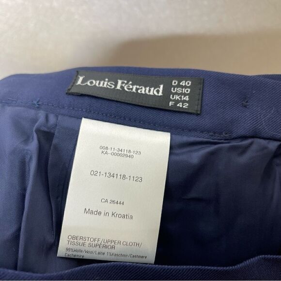 Louis feraud navy blue pencil skirt 10 - Picture 3 of 5